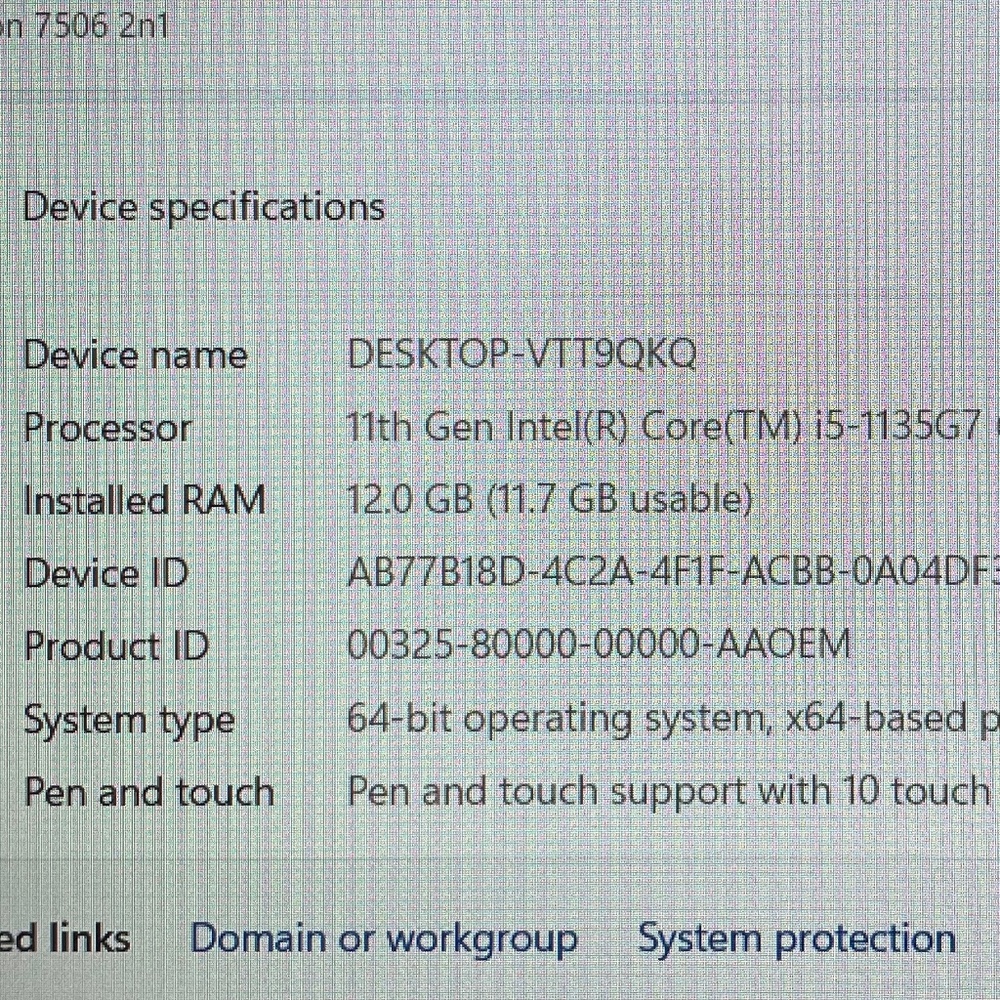 Dell Inspiron 2n1 7506 15.6”